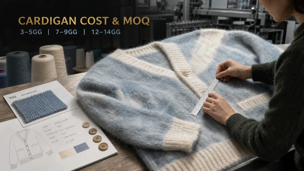 Custom Cardigan Manufacturer Quote: Which Specifications Control Cost and MOQ?