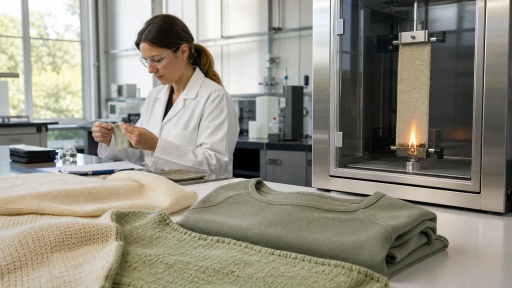 Merino Wool and Flame Resistance: Comfort, Test Evidence, and Knitwear Limits