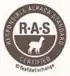 RAS Responsible Alpaca Standard logo, ethical alpaca fibre certification for sustainable knitwear OEM